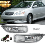 Halogen Driving Fog Lights Lamps w/Switch Wiring for 2003 2004 Toyota Corolla