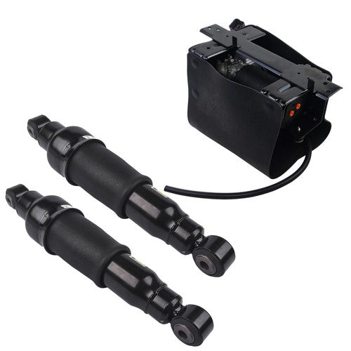 2Pcs Air Shock Absorber + 1Pc Compressor Pump Rear For Infiniti QX56 2007-2010