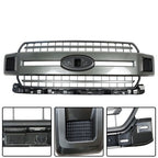 Plastic Gray Front Upper Hood Grille New For Ford F-150 XLT XL 2018 2019 2020