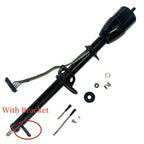 Set of 35'' Black Tilt Steering Column Manual Floor Shift Without Key & Adapter