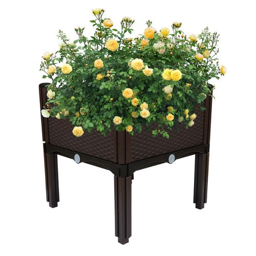 Raised Garden Bed Outdoor Elevated Planter Box Herbs Flowers Plants Vegetables