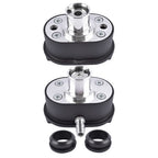 Oval Finned Black Aluminum Push-in Breather & PCV Kit 1-1/4" Valve Cover Holes