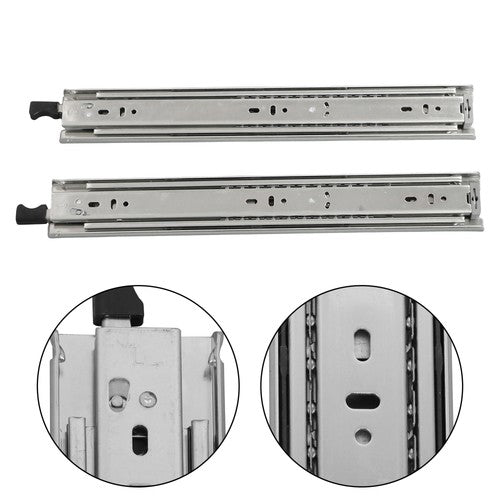 1 Pair 14 inch Drawer Slides 150 lbs Load Capacity Side Mount Extension