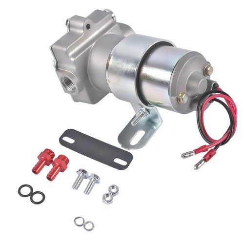 Universal High Volume Ford Chevy Mopar Electric Fuel Pump 97GPH Chrome F53001C