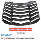 Fits 2015 2023 2019 2018 Ford Mustang Rear Window Louver Cover Sun Shade ABS