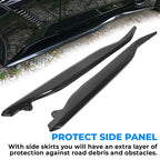 Metallic Side Skirts Z06 Style ABS Gloss Black for 2014 2019 14 Up Corvette C7