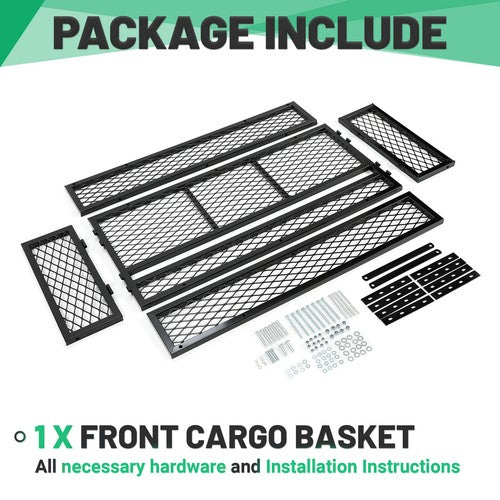 Universal For ATV Front&Rear Drop Cargo Basket Rack Storage Carrier Hauler 2 PCS