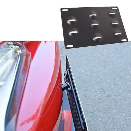 For Audi A4 S4 A5 S5 A7 Front Bumper Tow Hook License Plate Mount Bracket Holder