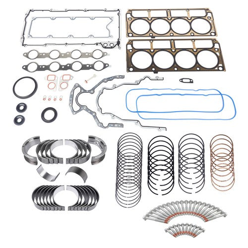 Engine Rebuild Re-Ring Kit Gasket Bolt for 99-17 GM Chevy GMC Gen III 4.8L 5.3L