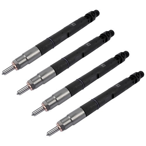 4Pcs Common Rail Diesel Fuel Injectors Black Fits JCB T4 Excavator 444 Engine