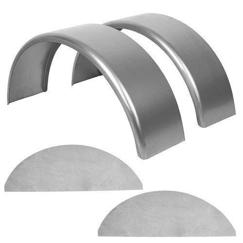 Pair Round Single Axle Trailer Fenders Backs for 14-16 Inch Wheels