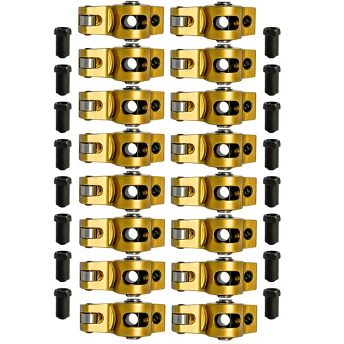1.7 Ratio 7/16" Stud Gold Roller Rocker Arms Kit For Chevy BBC 396 402 427 454