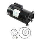 1HP B2848 B848 Single Speed Pool Pump Motor W/GO-KIT-32 Y56Y Frame Square Flange