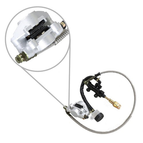 Rear Hydraulic Brake Assembly Caliper Master Cylinder For Go Kart Golf Cart ATV