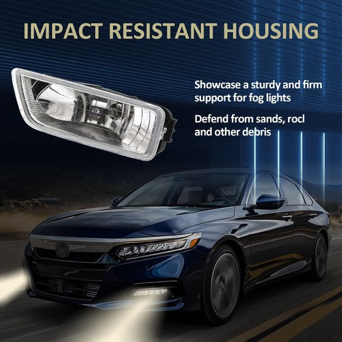 Front Bumper Driving Fog Light Lamp w/Wiring for Honda Accord 2003-2007 4DR