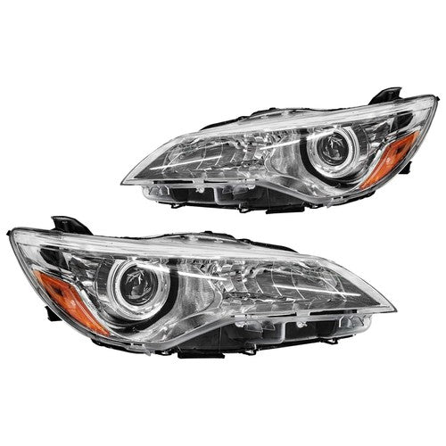 Projector Headlight Assembly Chrome LH RH for 2015-2017 for Toyota Camry