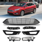 For Ford Focus 2015 2016-2018 Front Bumper Upper Grille With Fog Light NEW