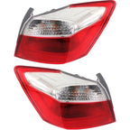 For 2013-2015 Honda Accord Sedan EX LX Sport Halogen Outer Tail Lights LH & RH