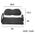 Golf Cart Diamond Seat Cover Kit For Club Car Precedent Seat Cushion Black
