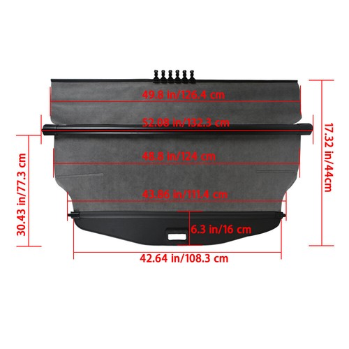 Cargo Cover For Chevrolet Equinox 2010 -2017 Trunk Shade Security Shield Black