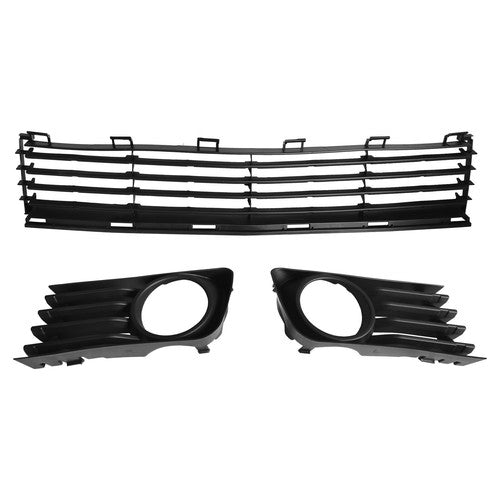 Front Lower Grille Pair Fog Light Covers with Hole for Toyota Prius 2004-2009