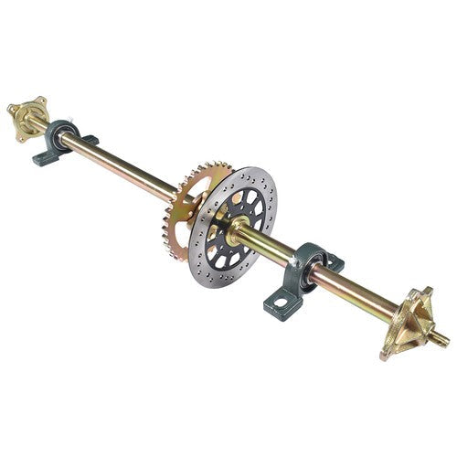 New For ATV Quad Buggy Go Kart 44" Rear Live Axle Kit Wheel Hub Sprocket Brakes