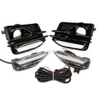 LED Fog Lights Double Color DRL Turn Signal Lamp Pair for Infiniti Q50 14-17