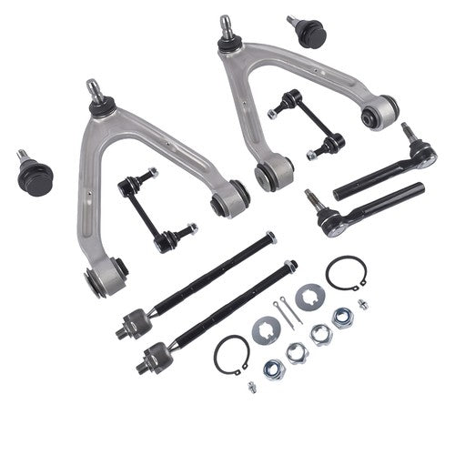 10Pcs Front Upper Control Arm w/Ball Joint Sway Bars Kit for Hummer H3 2007-2010