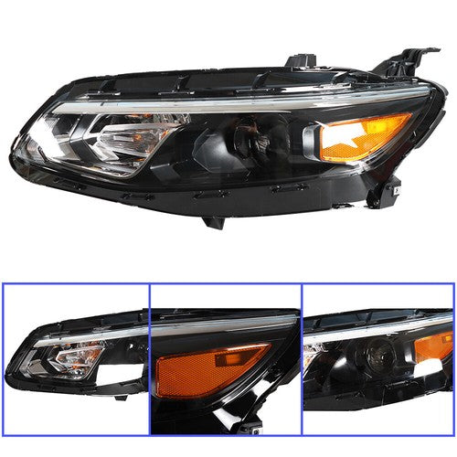 Headlamps Halogen Clear Lens Fit For Chevy Malibu 2016-2018 LH/Driver Headlights