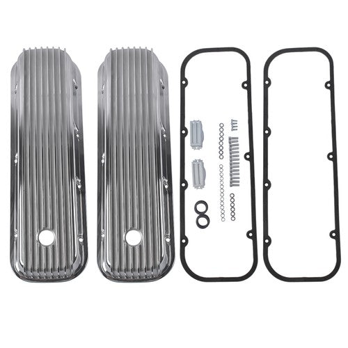 3-11/16" Tall Finned Aluminum Valve Covers Fits Chevy Big Block 396 402 427 454