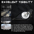 Pair Clear Bumper Driving Fog Lights Lamps w/Switch for 2009-2010 for Toyota Corolla