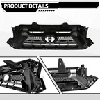 For 2012 2013 2014 2015 Toyota Tacoma Front Bumper Gloss Black Grille Grill