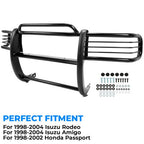 Bull Bar Grille Guard Black Steel Power Coated for Isuzu Rodeo Amigo 1998-2004
