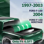 6.5FT Soft Roll Up Tonneau Cover Truck Bed w/Lamp For Ford F150 Heritage 97-04