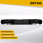 Black Steel Rear Step Bumper for 2005-2021 for Nissan Frontier no Sensor Holes