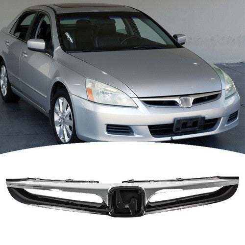 Front Bumper Chrome Grille Grill Assembly for 2006-2007 for Honda Accord