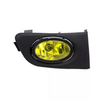 Fit 2001-2003 Honda Civic Sedan Front Mesh Grille Grill & Yellow Lens Fog Lights