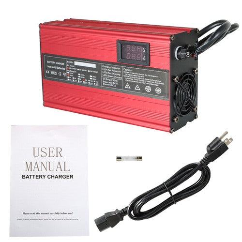 48 Volt 10 Amp Battery Charger Fit For Club Car Golf Cart 3-Pin Round Plug
