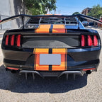 Carbon Fiber Look Trunk Panel Decklid Rear Trim Cover for 2015-2023 Mustang GT