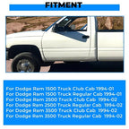 Lower Front Door Skin Set For 94 To 02 Dodge Ram Except 4 Door Quad Cab Pair