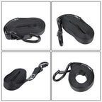 4 Pack Steel Ratchet Strap Black Fracture Strength 2200lbs 1in*15ft S Hooks