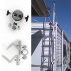 Gray Flag And Wind Sock Pole Mount 1 Inch Ladder For Starlink Pole RV Ladder