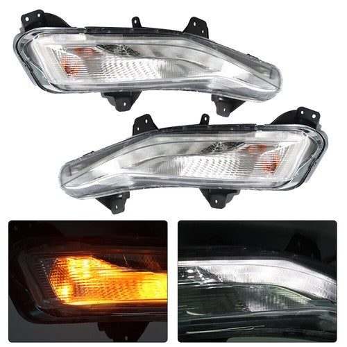 Front Fog Lights For Chevy Malibu 2019-2022 Turn Signal Lights W/LED DRL RH+LH
