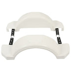 2 Single Axle Trailer Fenders w/ Top Step For 13" Wheels Tires Skirt Boat White