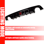 Rear Lower Diffuser Lip W/ LED Light for Infiniti Q50 2018-2023 2019 2020 2021