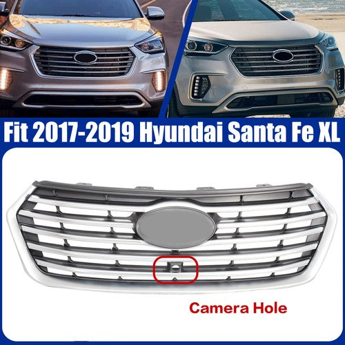 86350B8BB0 Front Upper Grille W/ Camera Hole for Hyundai Santa Fe XL 2017-2019