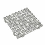 12"x12" Gray PVC Non-Slip Interlocking Drainage Floor Mat For Bathroom 55 Pack