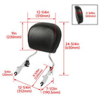 Detachable Backrest Sissy Bar for Harley Davidson Touring Street Glide 09-26