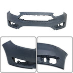 Front Bumper Cover+Upper Grille+Fog Light For Ford Focus 2015-2018 Plastic