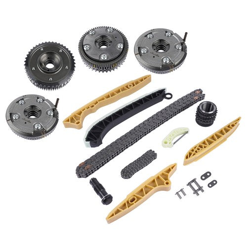 4×Camshaft Adjusters + Timing Chain Kit for Mercedes-Benz W203 W211 2720506847